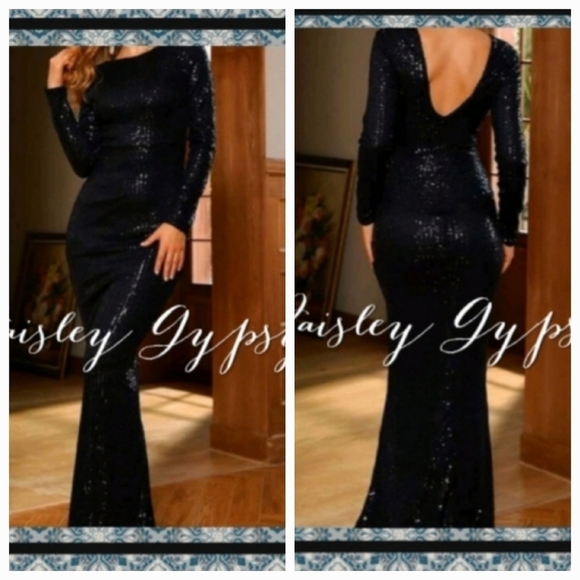 princess polly baby blue dress La Divine Black halter neck glitter dress CD339  TP Kjoler